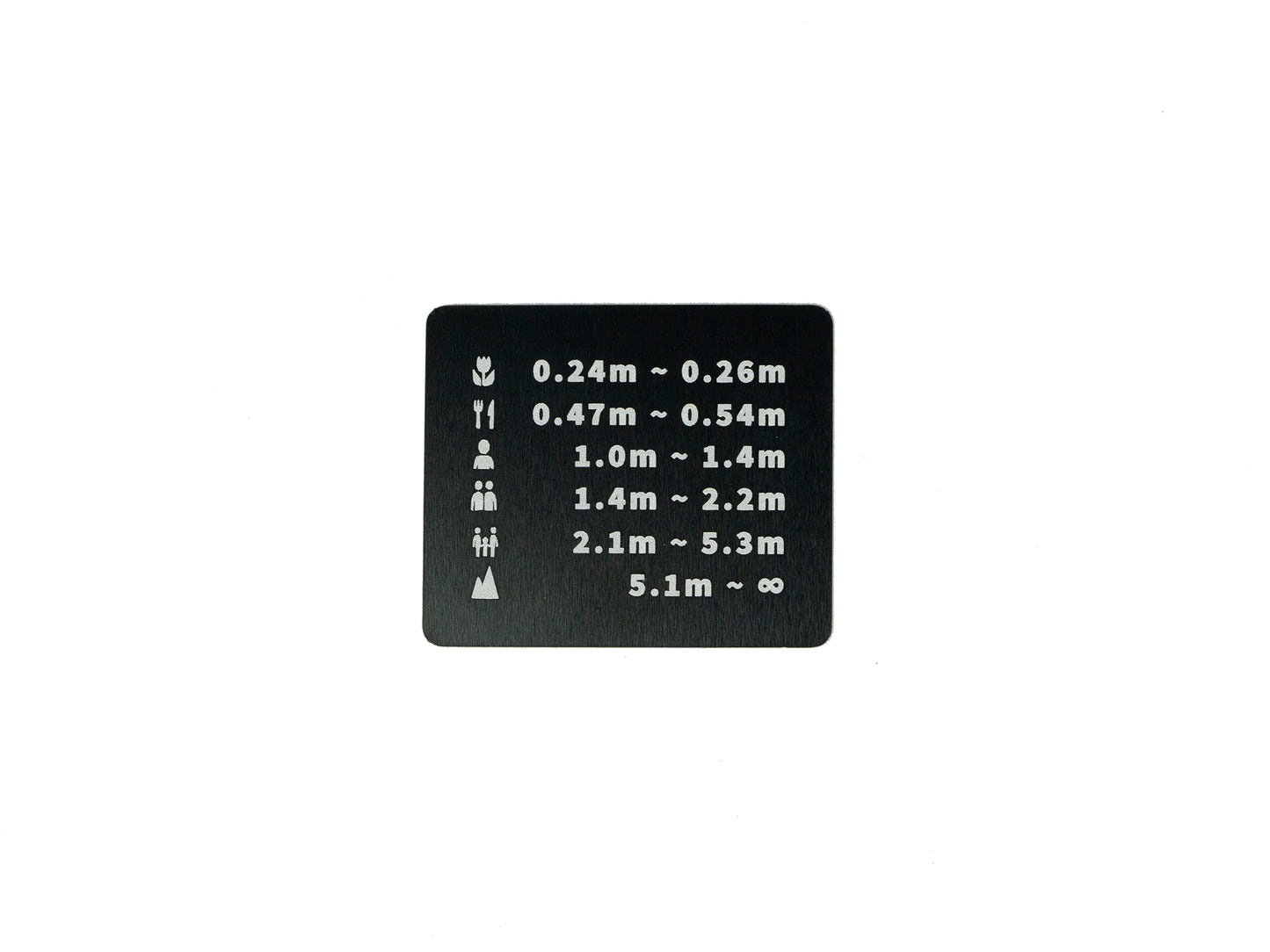 Pentax 17 -  Focus Guide Card(Aluminum alloy)