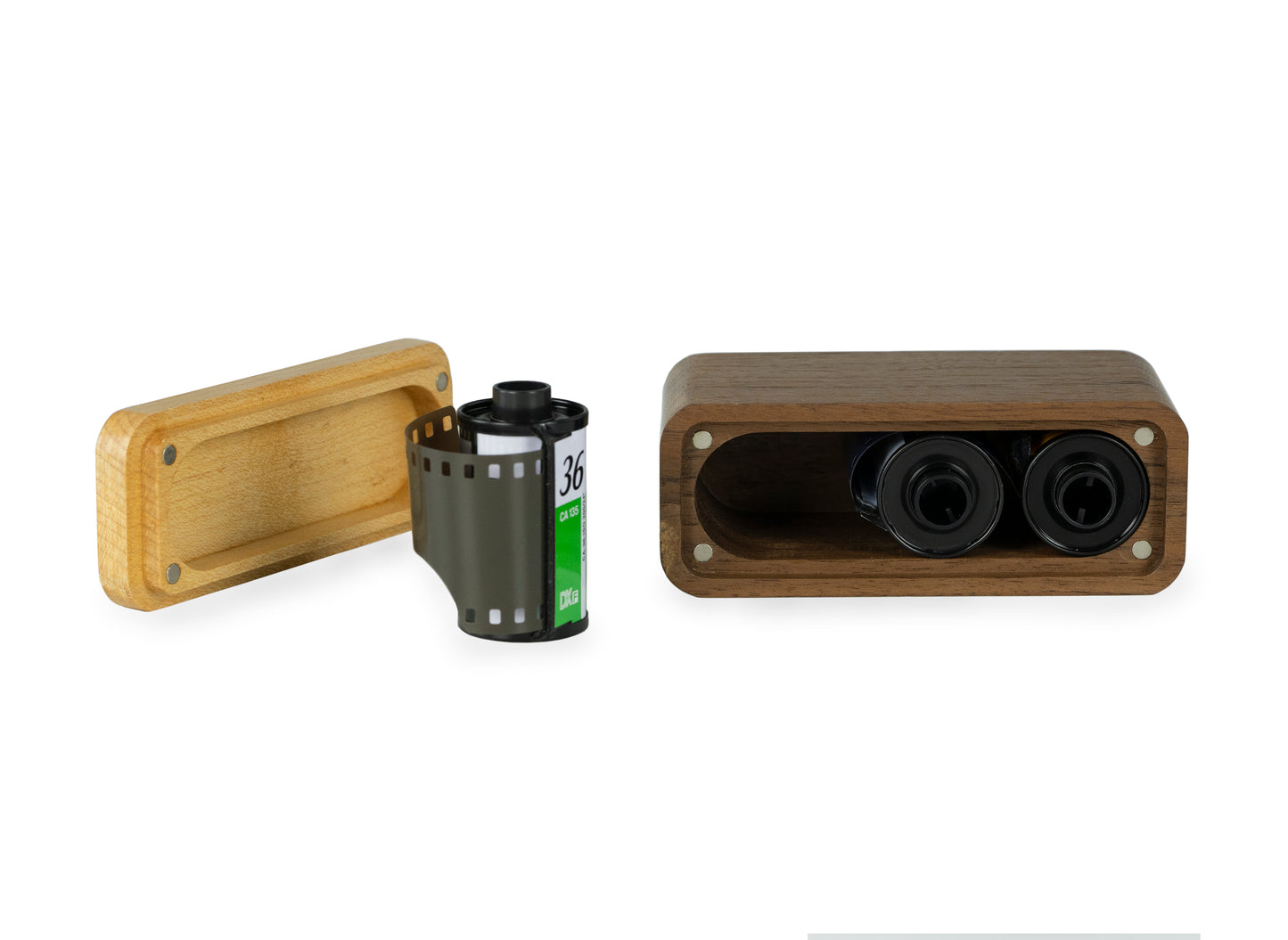 Wood Film Case for 3 Rolls